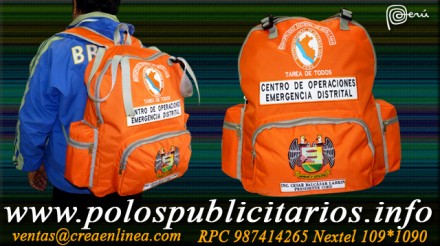 Mochilas Defensa Civil